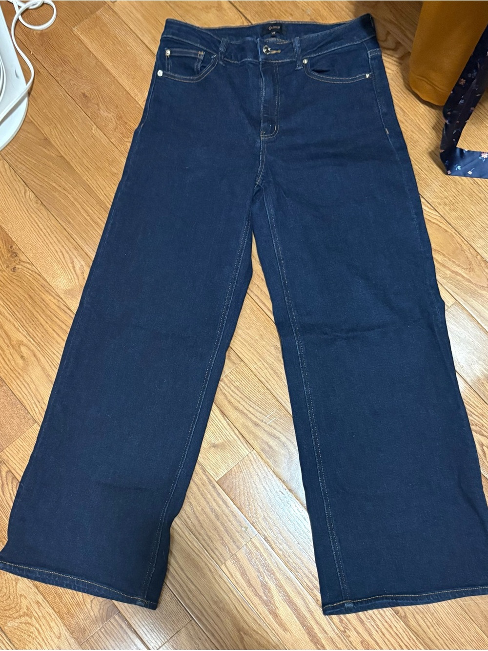 Quince Women’s Wide-Leg Bella Dark Blue Jeans